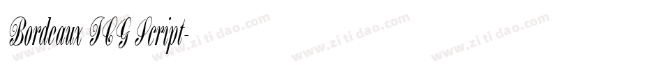 Bordeaux ICG Script字体转换